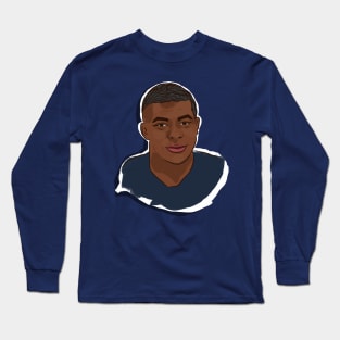 Mbappe in cartoon art Long Sleeve T-Shirt